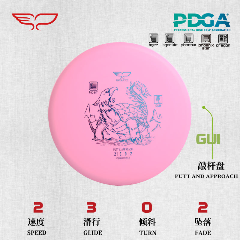 GUI disc golf putter tiger line
