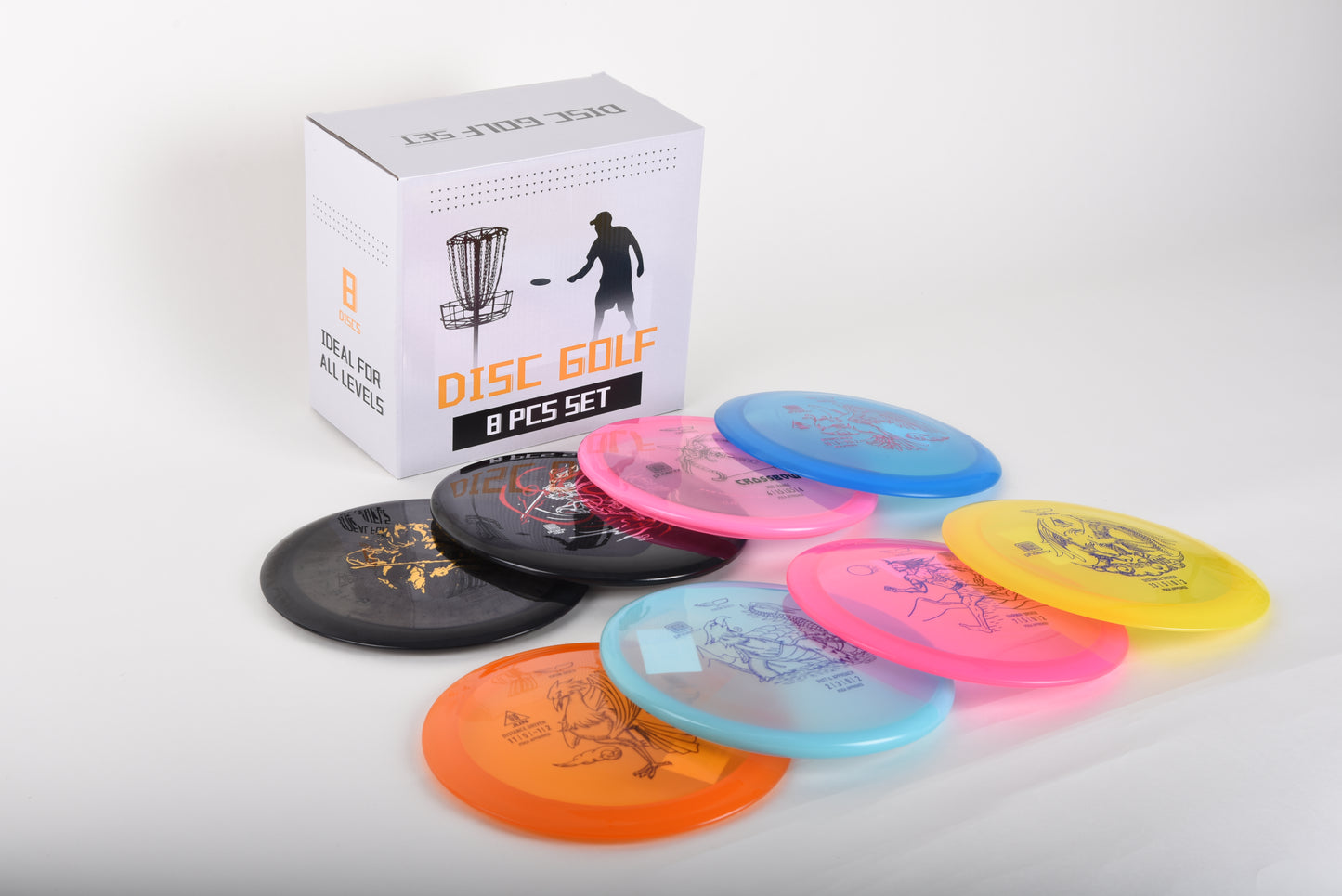 Phoenix Line premium 8-Disc Disc Golf Set|Yikun Discs