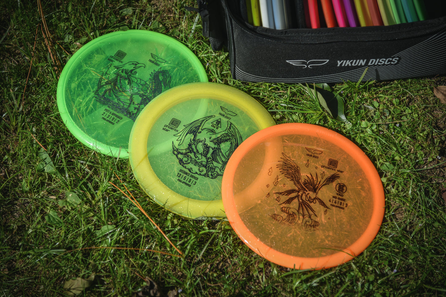 3-disc Phoenix Star Line disc golf set by Yikun