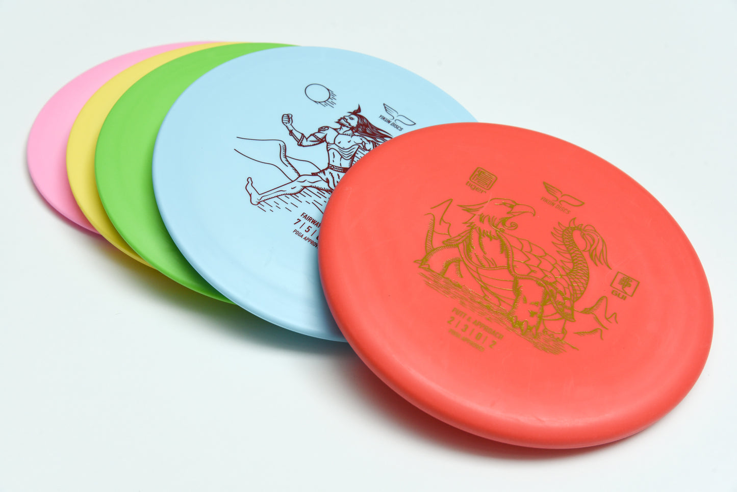 5-disc Tiger Line disc golf set by Yikun