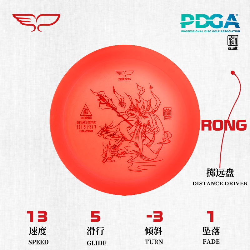 RONG disc golf Driver Swift Line Yikun